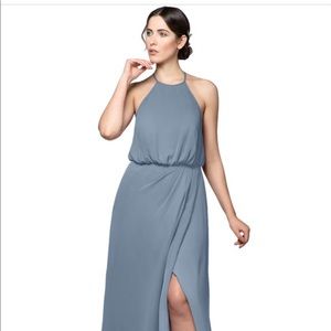 Azazie Portia Bridesmaid Dress dusty blue